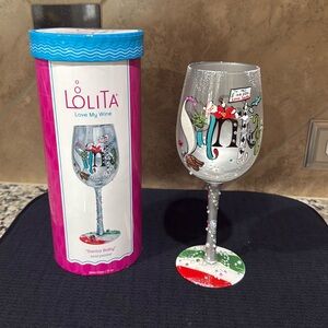 Lolita Wine Glass - “Santa Baby”